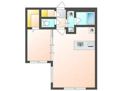 カレラ学園前(1LDK/2階)の間取り写真