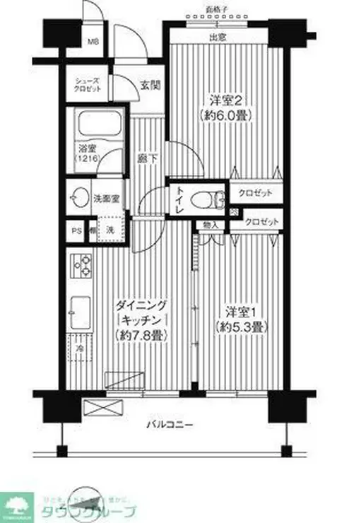 ピエス綱島 7階階 間取り