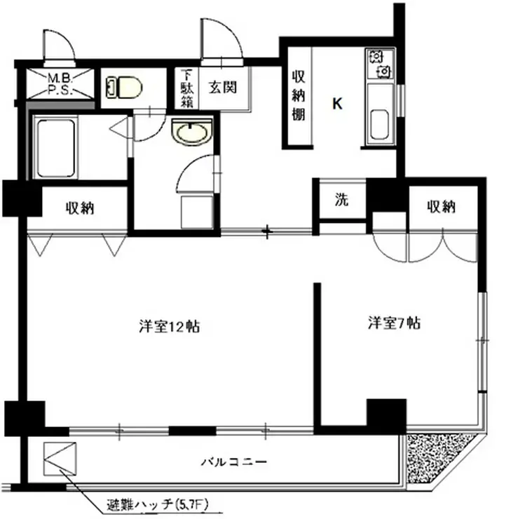 築地永谷タウンプラザ 7階階 間取り