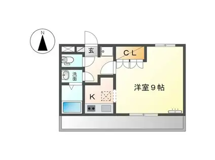 ブリーズ・ガーデン(1K/1階)の間取り写真