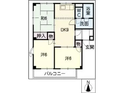 CORPOLAS SAKAI III(3LDK/2階)の間取り写真