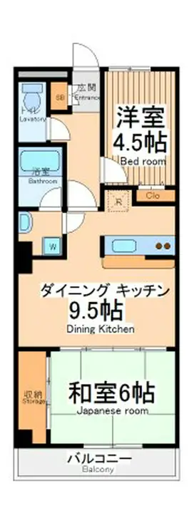 キャピタル新川崎 2階階 間取り