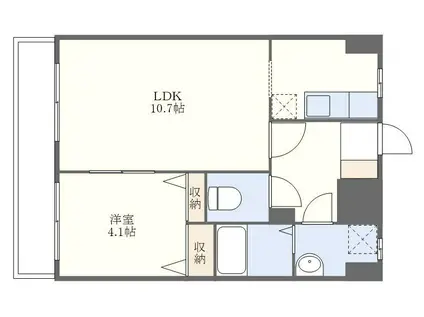THE RESIDENCE PARK佐賀駅南II(1LDK/3階)の間取り写真
