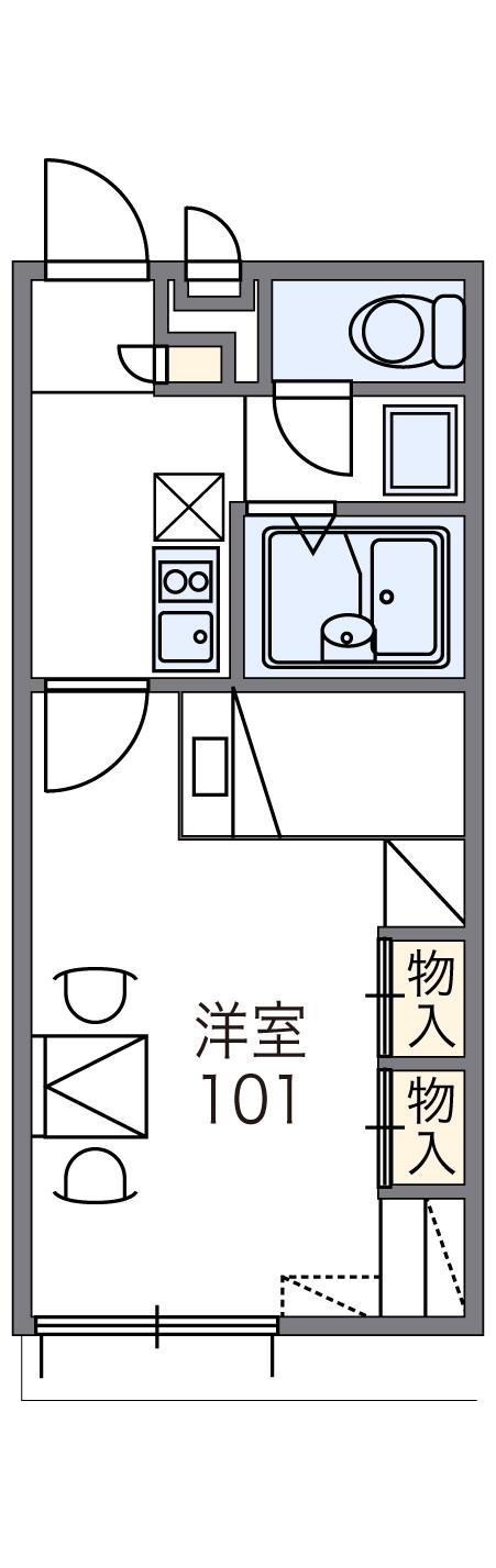 レオパレスKASAGI(1K/2階)の間取り写真