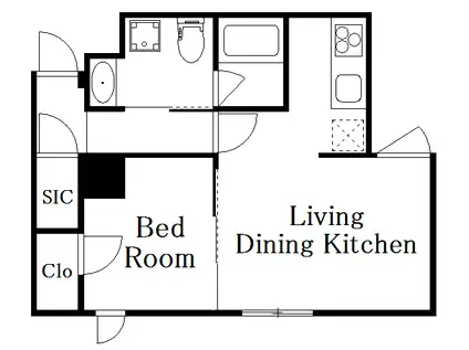 DECOR BLOCCO OYAMA DUE(1LDK/2階)の間取り写真