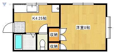 アコール(1K/1階)の間取り写真
