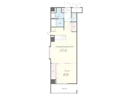 アークコート(1LDK/2階)の間取り写真