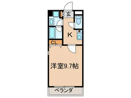 URBAN FIELD(1K/1階)の間取り写真