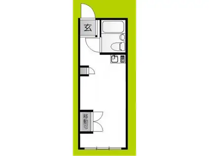 シャンブル北野(ワンルーム/4階)の間取り写真