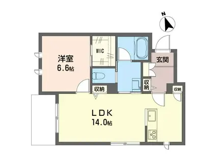 グリーンヒル高円寺(1LDK/1階)の間取り写真