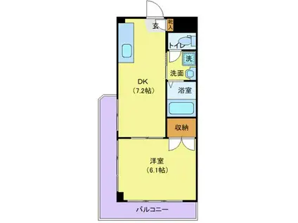LAVENIR KASUGA(1DK/2階)の間取り写真
