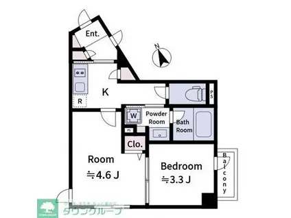 LAVIERE上中里(2K/1階)の間取り写真