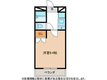 ラ・シュシュ(1K/1階)の間取り写真