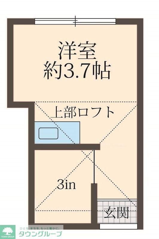 ラフィーユマルナンB棟(ワンルーム/1階)の間取り写真