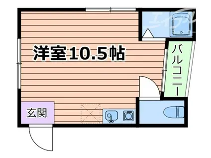 ハイツIKKI(ワンルーム/2階)の間取り写真