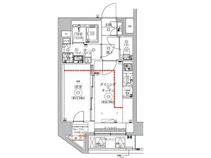 ジェノヴィア北池袋スカイガーデン(1DK/4階)の間取り写真