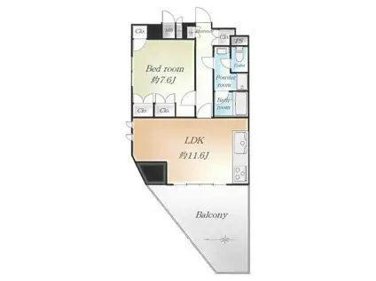 パシフィック西早稲田(1LDK/8階)の間取り写真