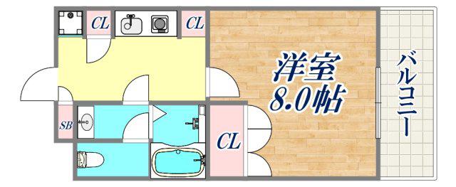 アクシス板宿(1K/5階)の間取り写真