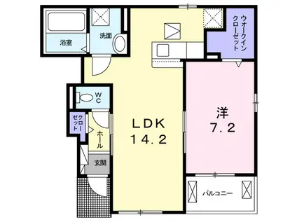 ココアベル(2LDK/1階)の間取り写真