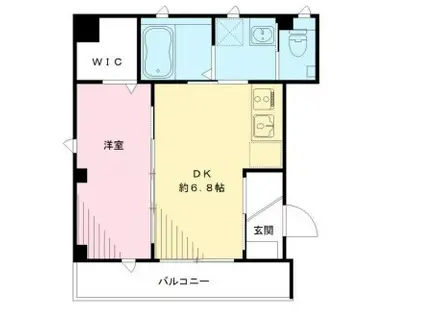 ビューノ大崎(1DK/2階)の間取り写真