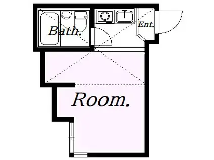 サクセス川崎(ワンルーム/2階)の間取り写真