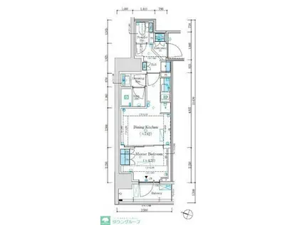 パークリュクス神田(1DK/7階)の間取り写真
