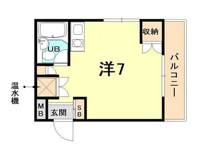 ドミトリーときわII(ワンルーム/3階)の間取り写真