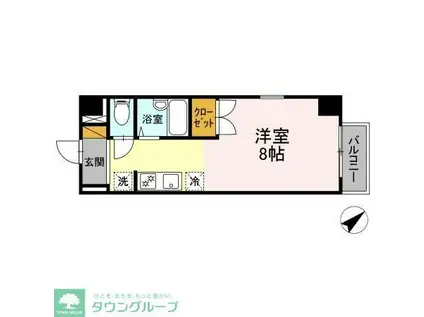 KM・スプリングス(ワンルーム/1階)の間取り写真