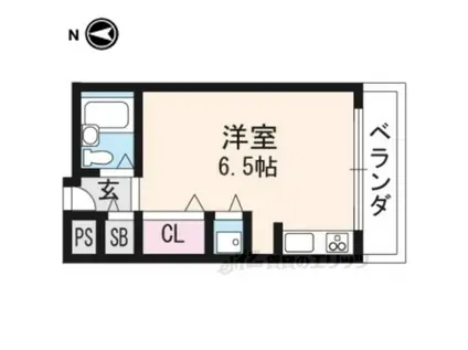 ブルーベル(ワンルーム/3階)の間取り写真