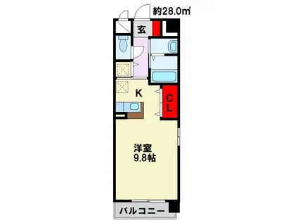 アン フレーシュ(1K/2階)の間取り写真