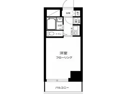 ライオンズマンション都立大学第2(1K/3階)の間取り写真