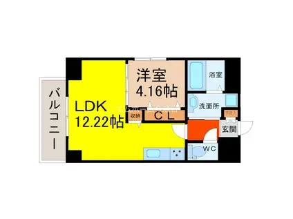 GRANDUKE新栄(1LDK/5階)の間取り写真
