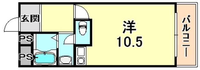 セントレ六甲(ワンルーム/3階)の間取り写真