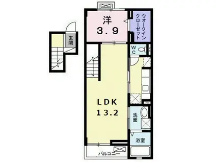 グランツ ロイヤル ONO(1LDK/4階)の間取り写真