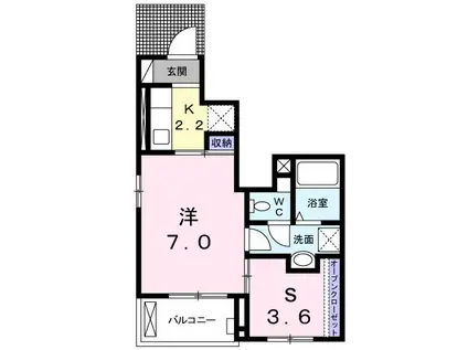 アルモニ-(1SK/1階)の間取り写真