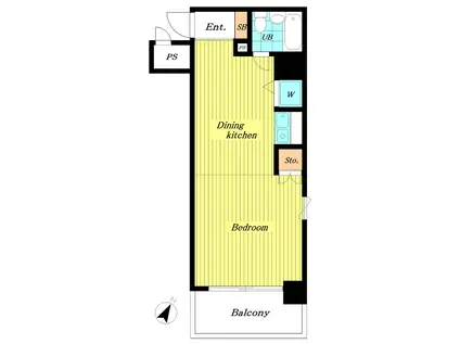 日興パレス伊勢佐木町北PARTII(1DK/7階)の間取り写真