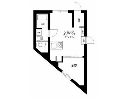 目黒1丁目レジデンス(1LDK/B1階)の間取り写真