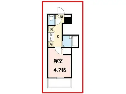 ヴィータフェリーチェ東尾久(1K/3階)の間取り写真