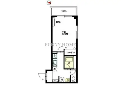 クレスティ砧(1K/1階)の間取り写真