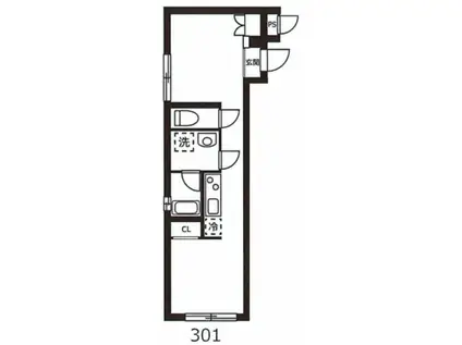 FARE四谷IV(ワンルーム/1階)の間取り写真