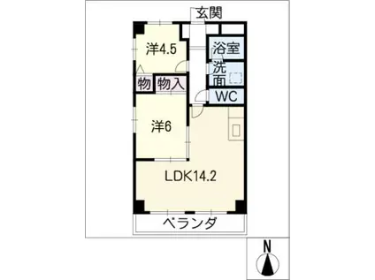KSプラネット(2LDK/3階)の間取り写真