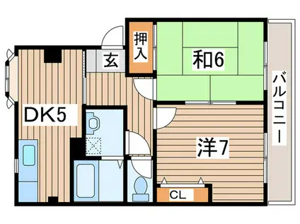 コーポライズヒルB(2DK/3階)の間取り写真
