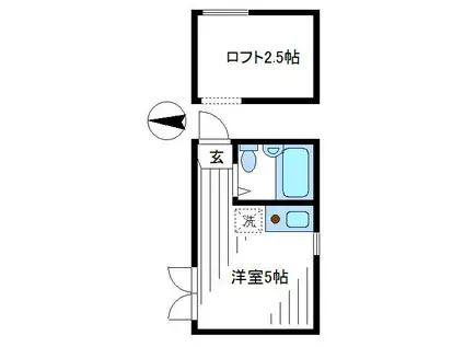 ライフピア フローレンス(ワンルーム/2階)の間取り写真