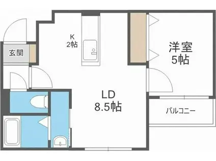 POSH栄通(1LDK/4階)の間取り写真