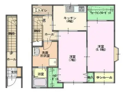 ブレストV(2K/2階)の間取り写真