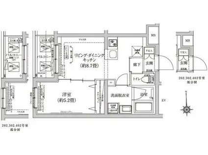 アイル グランデ赤羽(1LDK/2階)の間取り写真