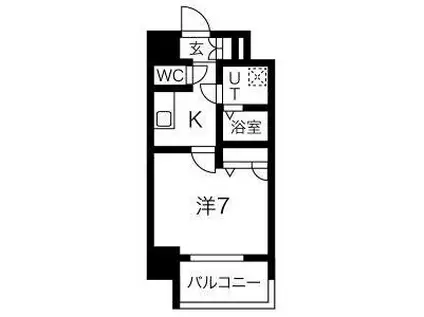 エスリード大須観音プリモ(1K/7階)の間取り写真