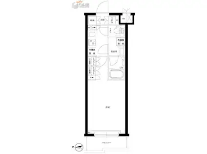 ルーブル川崎宮前平(1K/3階)の間取り写真