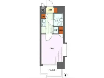 ライオンズマンション東墨田(1K/5階)の間取り写真