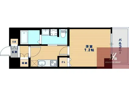 ノエラニ―岸里(1K/2階)の間取り写真